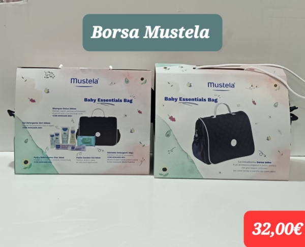 MUSTELA BORSA ZAINO CON PRODOTTI 2024